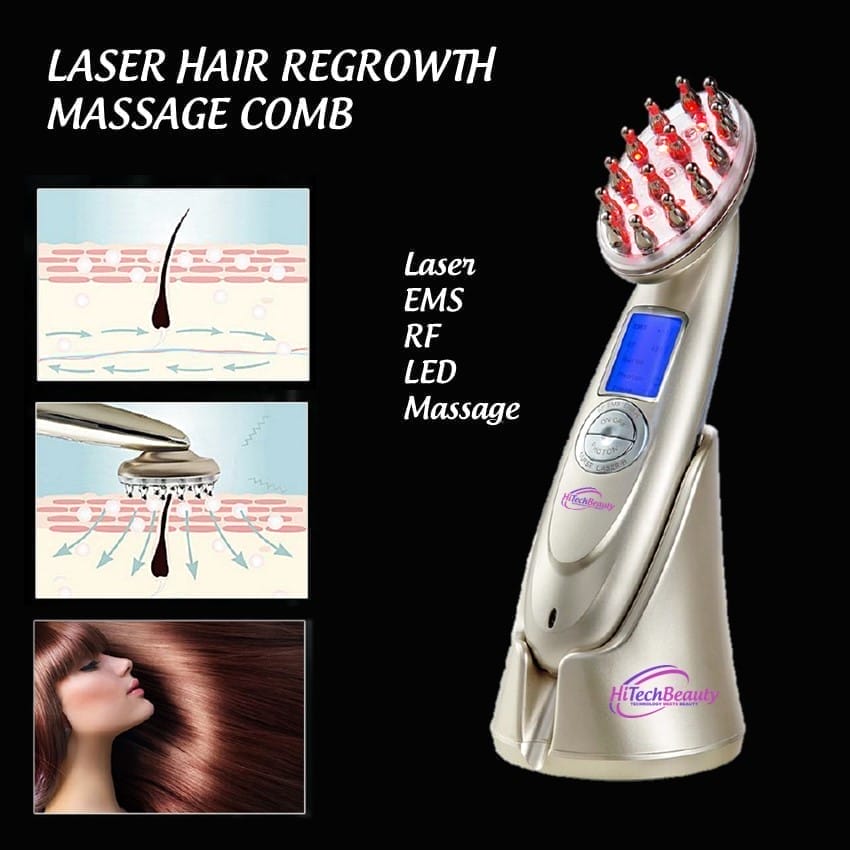 HiTechBeauty – Hairgrowth Massage Comb (RF, Laser, LED) | HiTechBeauty